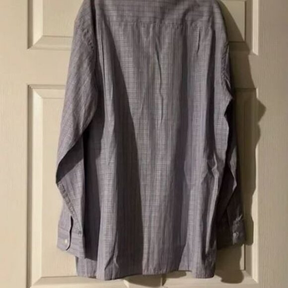 $790 NWT ERMENEGILDO ZEGNA COTTON MEN BLUE LONG SLEEVE SHIRT MEN XXL ITALY - Picture 11 of 13